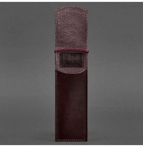 Кожаный чехол для ручек 1.0 (бордовый)