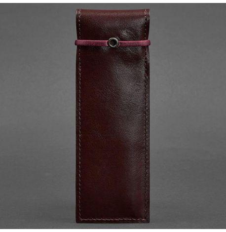 Кожаный чехол для ручек 1.0 (бордовый)