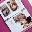 Детский фотоальбом Baby Book «Історія твого дитинства» (ягодный)