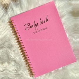 Альбом першого року життя малюка Baby Book The first year (рожевий)