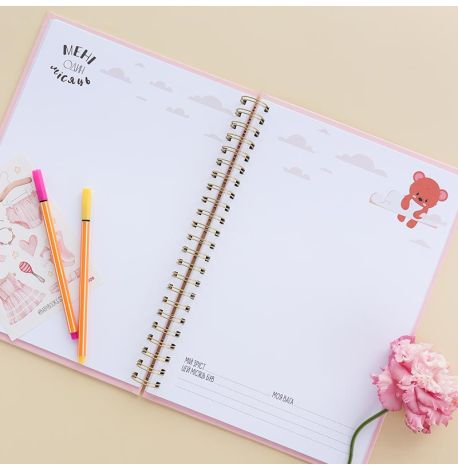 Альбом первого года жизни малыша Baby Book The first year (розовый)