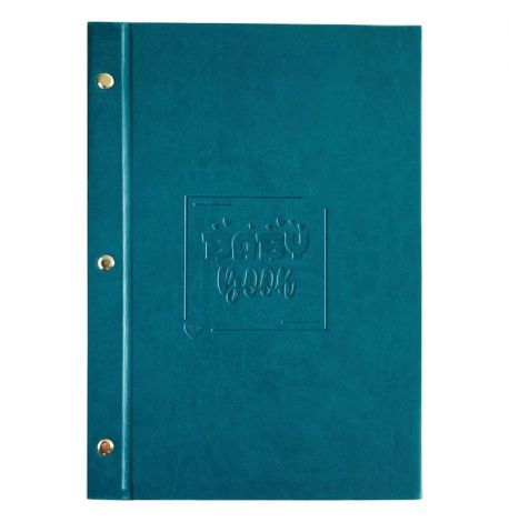 Первый альбом малыша Baby Book темный изумруд (украинский язык)