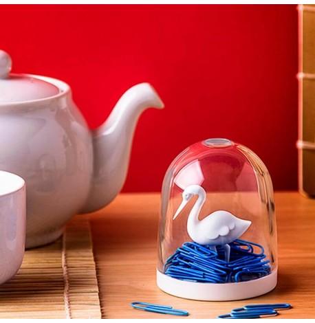 Диспенсер для скрепок Swan in The Pond Qualy