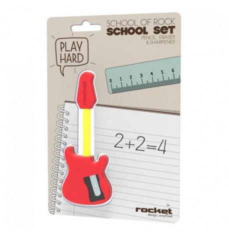 Набір для записів (олівець, точилка, ластик) School of Rock Rocket Design