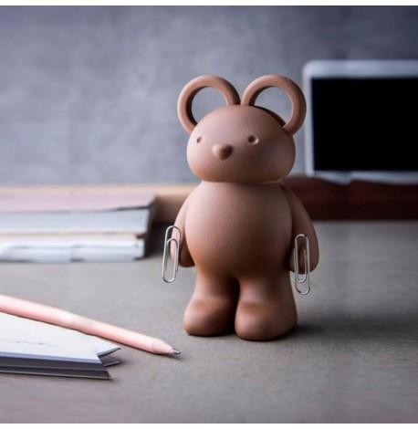 Канцелярські ножиці і тримач для скріпок Teddy Bear Qualy