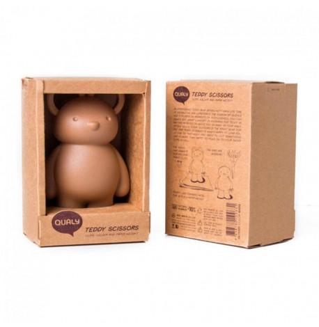 Канцелярські ножиці і тримач для скріпок Teddy Bear Qualy