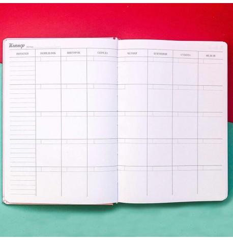 Ежедневник-планер Diary My perfect day недатированный (украинский язык) розовый 