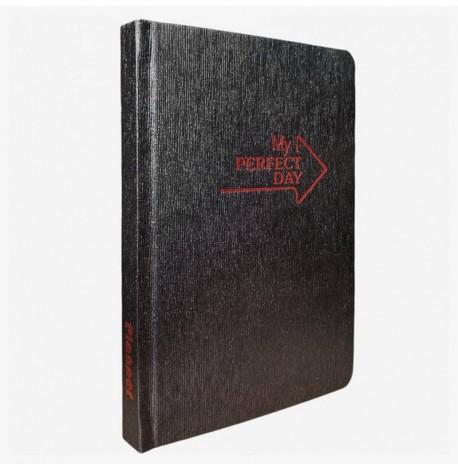 Планер "My perfect day" графітовий-червоний (українська мова)
