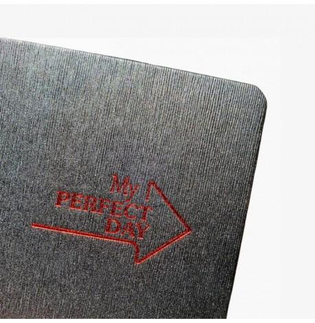 Планер "My perfect day" графітовий-червоний (українська мова)