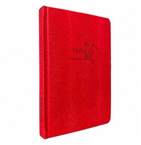 Планер "My perfect day" червоний металік (українська мова)