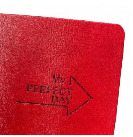 Планер "My perfect day" червоний металік (українська мова)