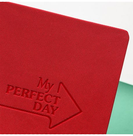 Планер "My perfect day" червоний твил (українська мова)