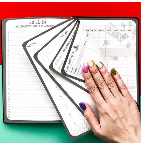 Планер "My perfect day" червоний (українська мова)