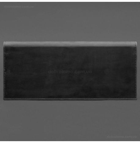 Шкіряний настільний планер з блоком на пружині (чорний), шкіра Crazy Horse