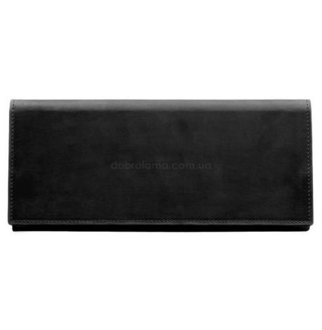 Шкіряний настільний планер з блоком на пружині (чорний), шкіра Crazy Horse