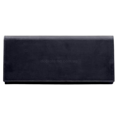 Кожаный настольный планер с блоком на пружине (темно-синий), кожа Crazy Horse