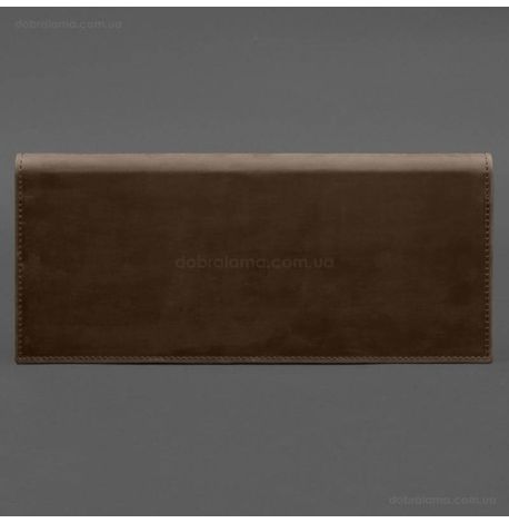 Шкіряний настільний планер з блоком на пружині (темно-коричневий), шкіра Crazy Horse