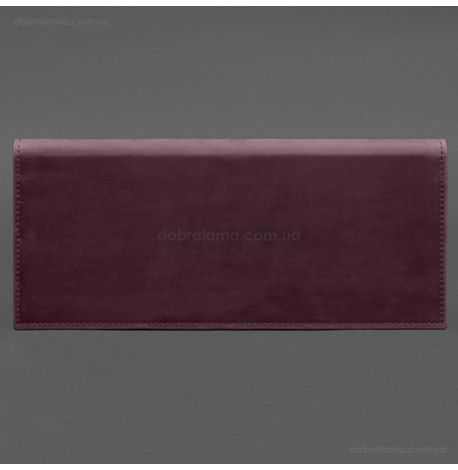 Кожаный настольный планер с блоком на пружине (бордовый), кожа Crazy Horse