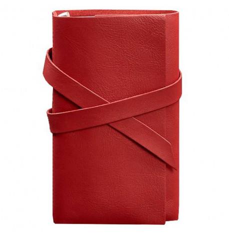 Кожаный блокнот софт-бук 1.0 (красный) 