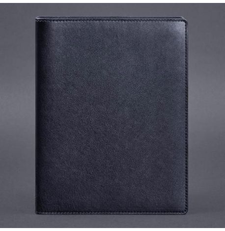 Шкіряний блокнот софт-бук 13.0 у м'якій обкладинці (темно-синій) шкіра Krast