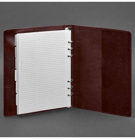 Шкіряний блокнот софт-бук 13.0 у м'якій обкладинці (бордовий) шкіра Krast