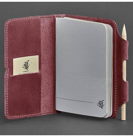 Шкіряний блокнот софт-бук 3.0 (бордовий) шкіра кожа Crazy Horse