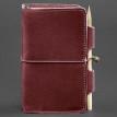 Шкіряний блокнот софт-бук 3.0 (бордовий) шкіра кожа Crazy Horse