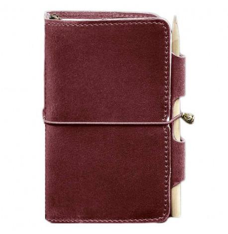 Шкіряний блокнот софт-бук 3.0 (бордовий) шкіра кожа Crazy Horse