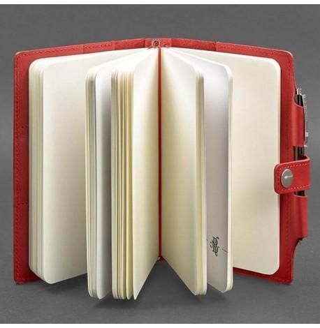 Кожаный блокнот софт-бук 4.0 A5 mini (красный)