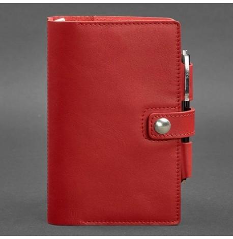 Кожаный блокнот софт-бук 4.0 A5 mini (красный)