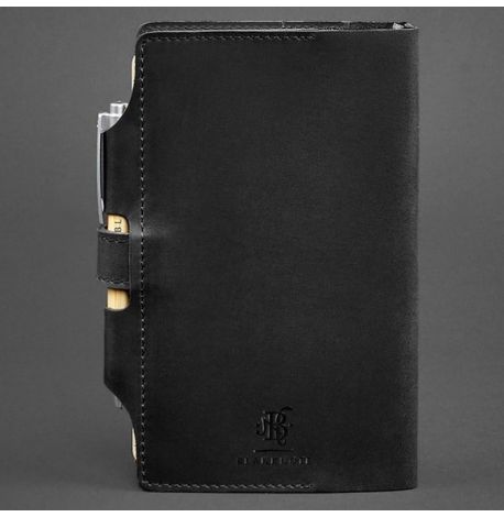 Шкіряний блокнот софт-бук 4.0 A5 mini (чорний) шкіра Crazy Horse