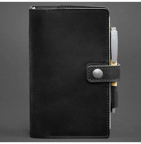 Шкіряний блокнот софт-бук 4.0 A5 mini (чорний) шкіра Crazy Horse