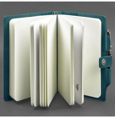 Кожаный блокнот софт-бук 4.0 A5 mini (зеленый) кожа Krast