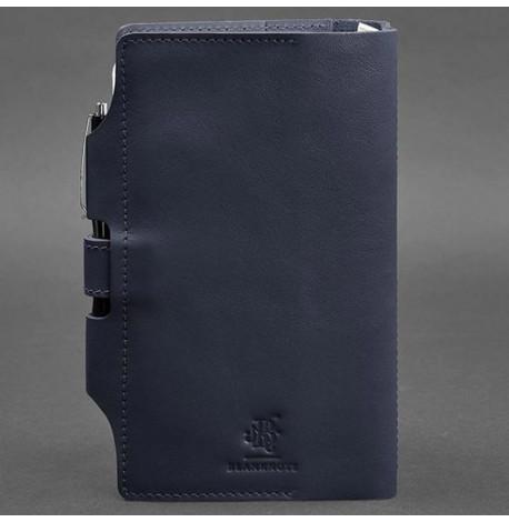 Шкіряний блокнот софт-бук 4.0 A5 mini (темно-синій) шкіра Krast