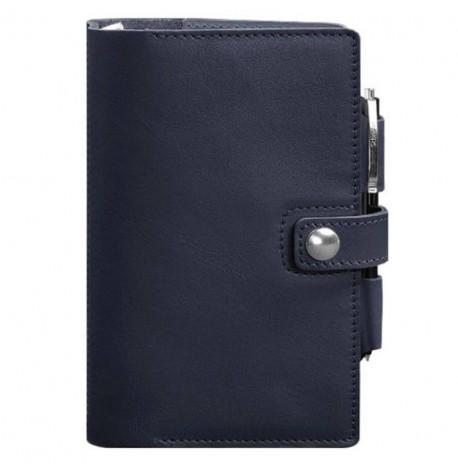 Шкіряний блокнот софт-бук 4.0 A5 mini (темно-синій) шкіра Krast