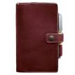 Кожаный блокнот софт-бук 4.0 A5 mini (бордовый) кожа Crazy Horse