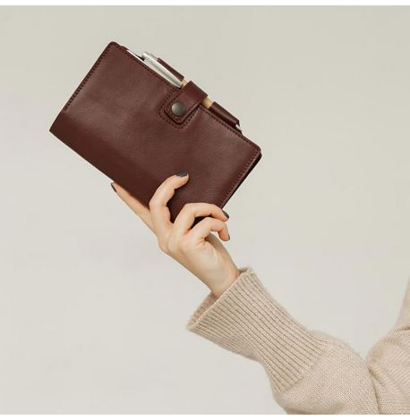 Шкіряний блокнот софт-бук 4.0 A5 mini (бордовий) шкіра Krast