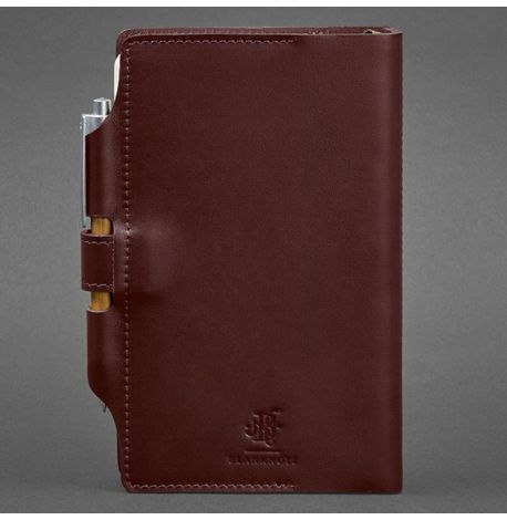 Шкіряний блокнот софт-бук 4.0 A5 mini (бордовий) шкіра Krast