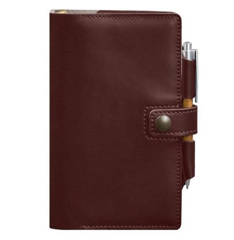 Шкіряний блокнот софт-бук 4.0 A5 mini (бордовий) шкіра Krast