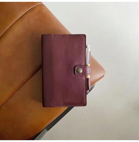 Шкіряний блокнот софт-бук 4.0 A5 mini (бордовий) шкіра Krast