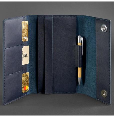 Шкіряний блокнот софт-бук 5.1 A5 (темно-синій)