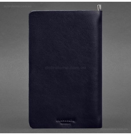 Шкіряний блокнот софт-бук 8.0 (темно-синій), шкіра Krast