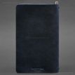 Кожаный блокнот cофт-бук 8.0 (темно-синий), кожа Crazy Horse