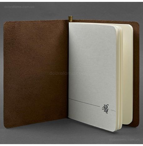 Шкіряний блокнот софт-бук 8.0 (темно-коричневий), шкіра Crazy Horse