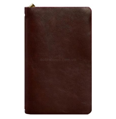 Шкіряний блокнот софт-бук 8.0 (бордовий), шкіра Krast