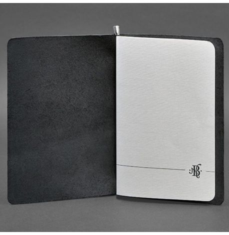 Кожаный блокнот cофт-бук 8.0 (угольно-черный)