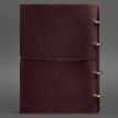 Шкіряний блокнот cофт-бук 9.0 A4 у м'якій обкладинці (бордовий) шкіра Crazy Horse