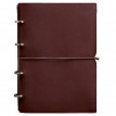 Кожаный блокнот cофт-бук 9.0 в мягкой обложке (бордовый) кожа Krast