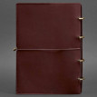 Кожаный блокнот cофт-бук 9.0 в мягкой обложке (бордовый) кожа Krast