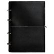 Кожаный блокнот cофт-бук 9.0 A4 в мягкой обложке (черный глянец)